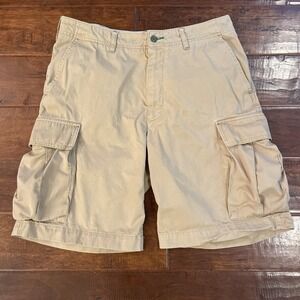Tommy Hilfiger Cargo Shorts Size 32 Khaki Inseam 10"‎ Y2k Vintage EUC